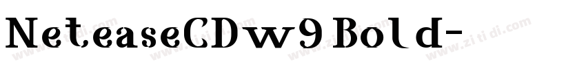 NeteaseCDw9 Bold字体转换